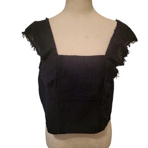 True Craft Crop Top Black sz XL